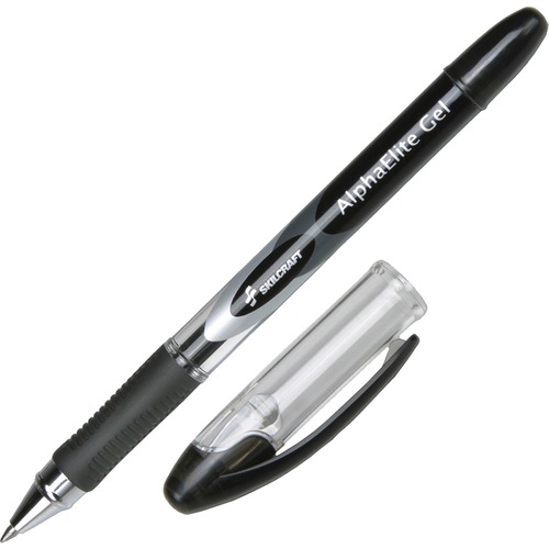 7520015005214, ALPHAELITE ROLLER BALL STICK GEL PEN, BLACK INK, MEDIUM, DOZEN