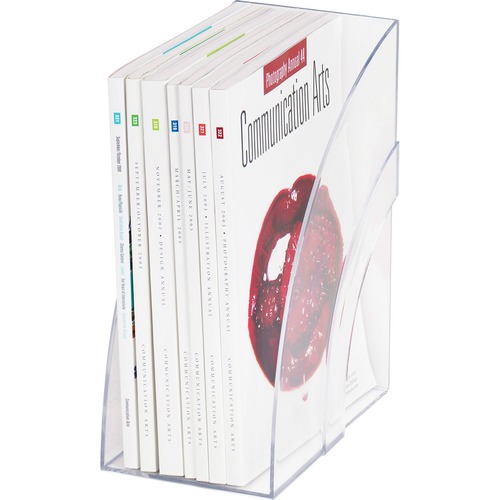 Optimizers Deluxe Plastic Magazine Rack, 5 1/4 X 9 X 11 1/8, Clear