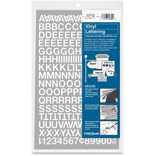 Letters/Numbers, Vinyl, 1/2", WD