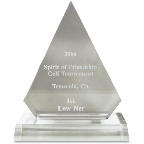Pinnacle Acrylic Award, 5"x6-3/4", Ast