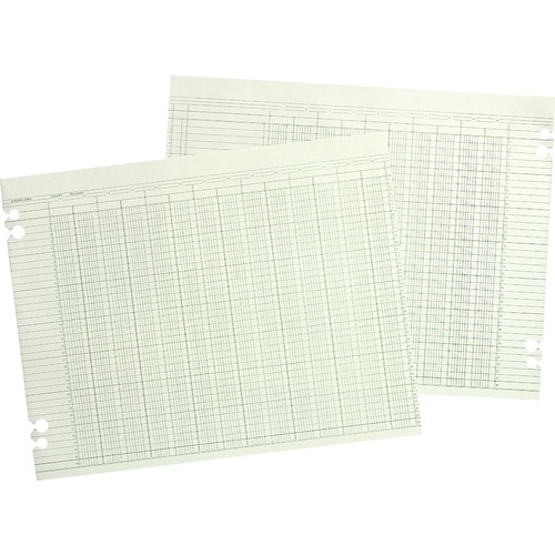 Accounting Sheets, 20 Column, 9-1/4 X 11-7/8, 100 Loose Sheets/pack, Green