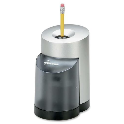 7520012414229, ELECTRIC PENCIL SHARPENER, BLACK/SILVER