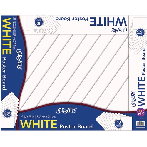 Poster Board, 22"x28", 10SH/PK, White