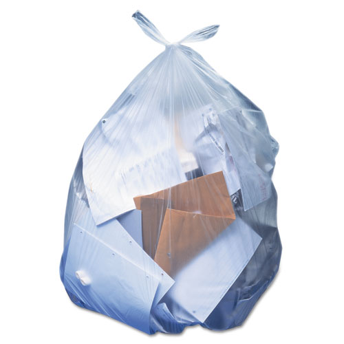 Low-Density Can Liners, 56 Gal, 1.1 Mil, 43 X 47, Clear, 100/carton