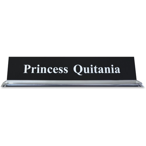Acrylic Base Desk Sign, 2"x10", Clear Frame