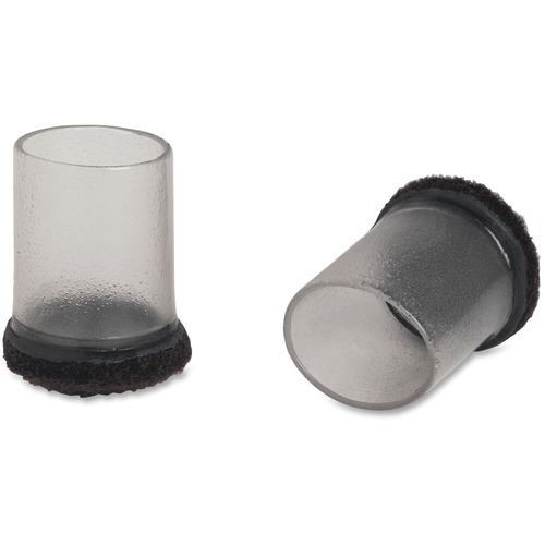 Floor Protectors, Flexible Sleeve, 1.25", 8/PK, Clear