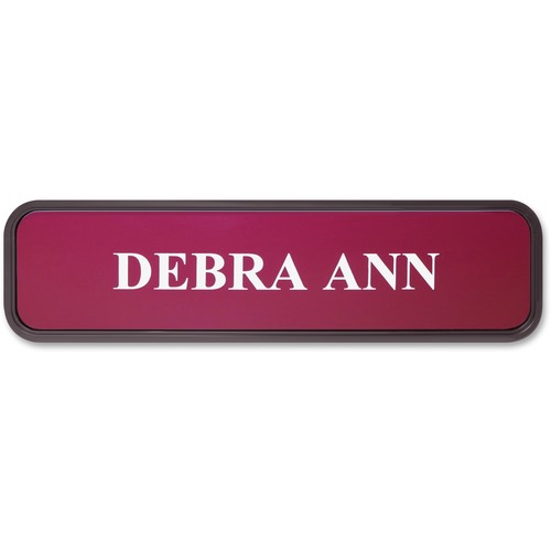 Designer Wall/Door Sign, 2"x8", Brown Frame