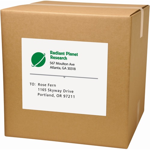 Labels, Shipping, 8-1/2"x11", 1UP, 500/Box, Matte White