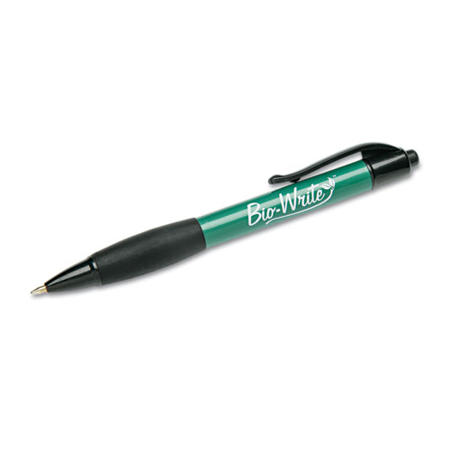 7520015789303, BIO-WRITE BALLPOINT RETRACTABLE PEN, BLUE INK, FINE, DOZEN