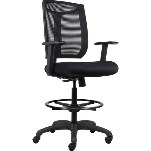 Stool, Mesh Back, Air Grid Seat, 25"x26"x52-1/2", Black