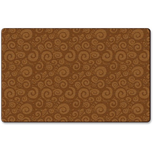 Solid Color Swirl Rug, 7'6x12', Chocolate