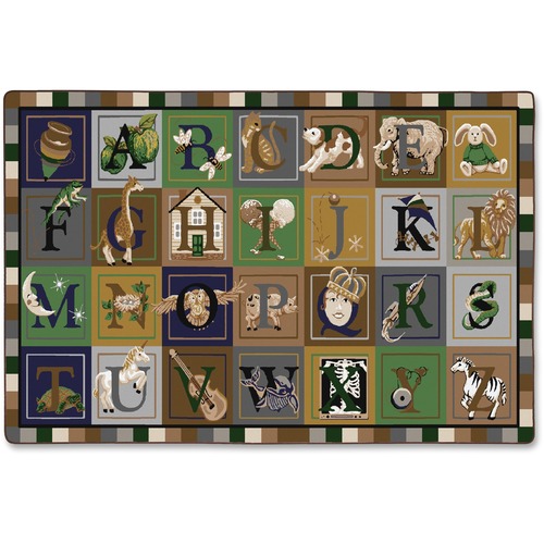 ABC Blocks Rug, Tranquility, 7'6x12', Multi