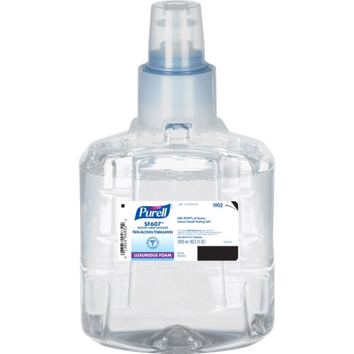 Sf607 Instant Hand Sanitizer Foam, 1200 Ml Refill, Fragrance Free, 2/carton