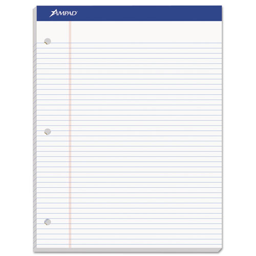 Double Sheets Pad, Narrow Rule, 8 1/2 X 11 3/4, White, 100 Sheets