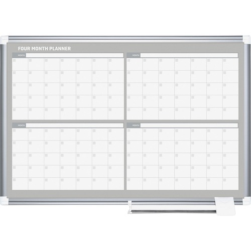 4 Month Planner, 36x24, Aluminum Frame