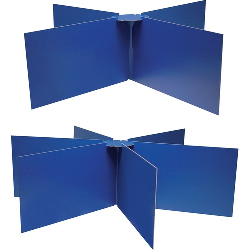 Round Table Privacy Board, 48"x14", Blue