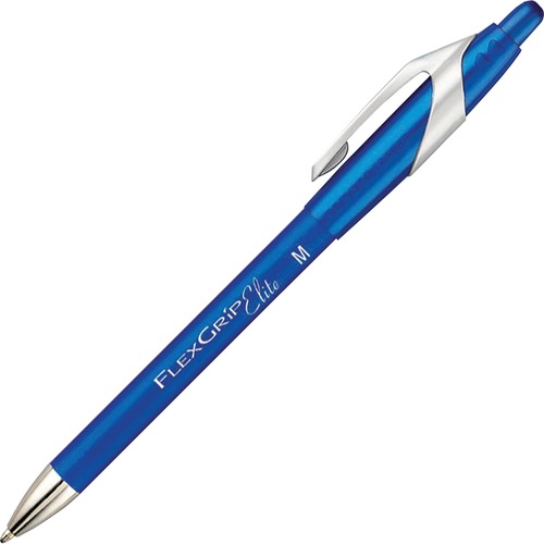 Flexgrip Elite Ballpoint Retractable Pen, Blue Ink, Medium, Dozen