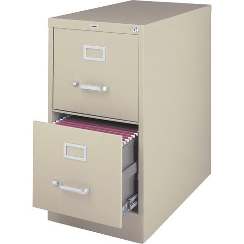 2-Drawer Vertical File,w/ Lock,15"x26-1/2"x28-3/8",Putty