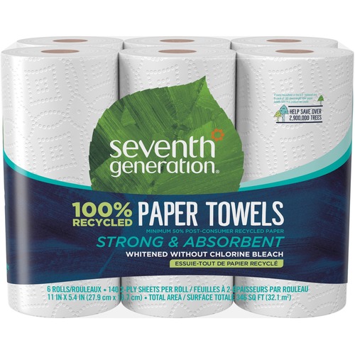 100(percent) Recycled Paper Towel Rolls, 2-Ply, 11 X 5.4 Sheets, 140 Sheets/rl, 24 Rl/ct