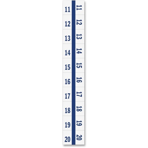 Legal Index Tabs, 11-20, 100 Tabs/PK, Blue Edge