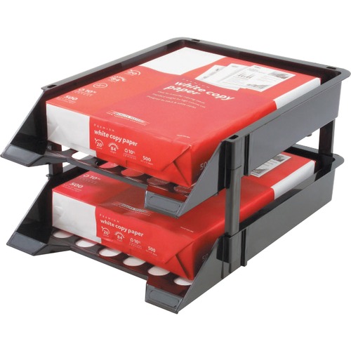 SUPERTRAY COUNTERTOP 2-TRAY SET W/RISERS, 11 1/8 X 2 5/8 X 15, BLACK