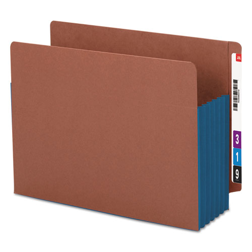 5 1/4" Exp File Pockets, Straight Tab, Letter, Blue, 10/box