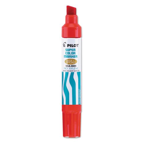 Jumbo Refillable Permanent Marker, Chisel Tip, Red