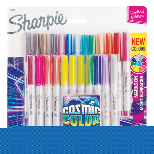 COSMIC COLOR PERMANENT MARKERS, ULTRA FINE NEEDLE TIP, ASSORTED, 24/PACK