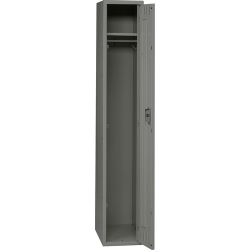 Single Tier Locker, 12w X 18d X 72h, Medium Gray