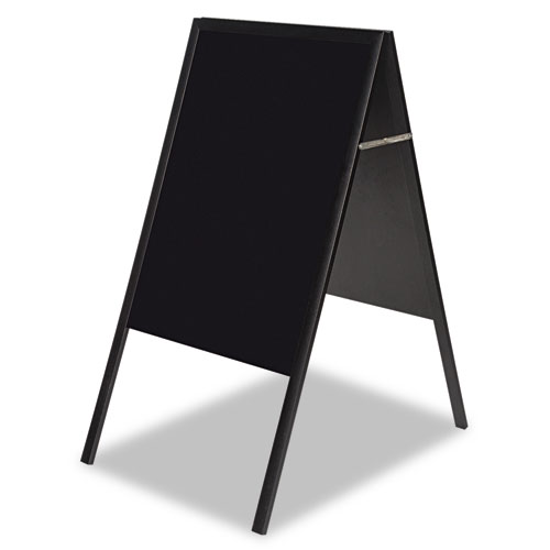 Magnetic Wet Erase Board, 27x34 Black, Black Wood Frame