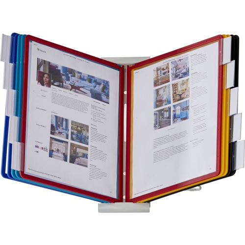 Instaview Expandable Desktop Reference System, 10 Panels, Assorted Borders