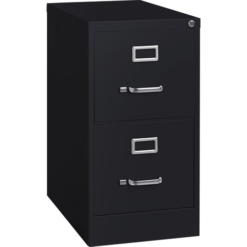 Vertical File, 22" Deep, 2-Dwr, Letter, 15"x22",28-3/8", BK