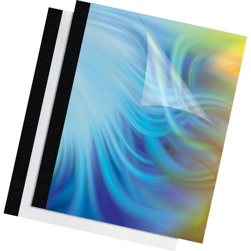 Thermal Covers, 1/4", 31-60 Sht Cap, 10/PK, Clear/Black