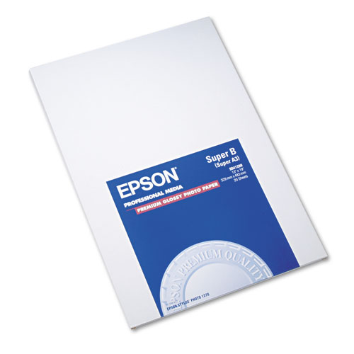 Premium Photo Paper, 68 Lbs., High-Gloss, 13 X 19, 20 Sheets/pack