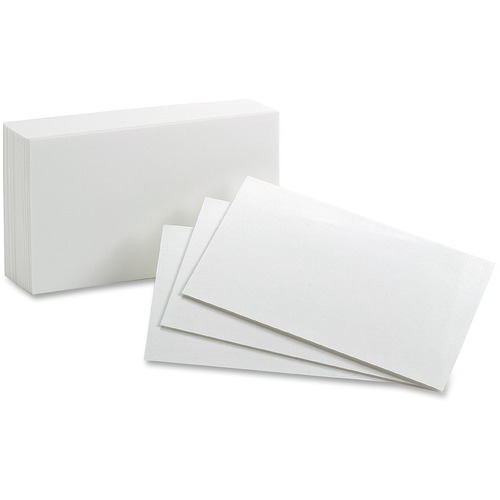 Unruled Index Cards, 3 X 5, White, 100/pack