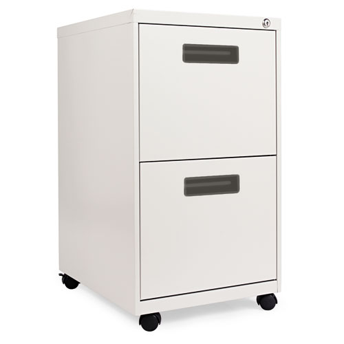 Two-Drawer Metal Pedestal File, 14 7/8w X 19-1/8d X 27-3/4h, Light Gray