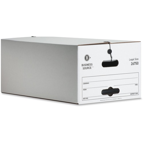 Storage Boxes, Legal, 350 lbs., 15"x24"x10", 12/CT, White