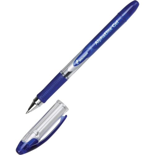 7520015005212, ALPHAELITE ROLLER BALL STICK GEL PEN, BLUE INK, MEDIUM, DOZEN