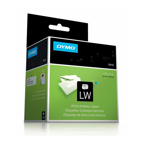 Labelwriter Address Labels, 1 1/8 X 3 1/2, White, 350 Labels/roll, 2 Rolls/pack