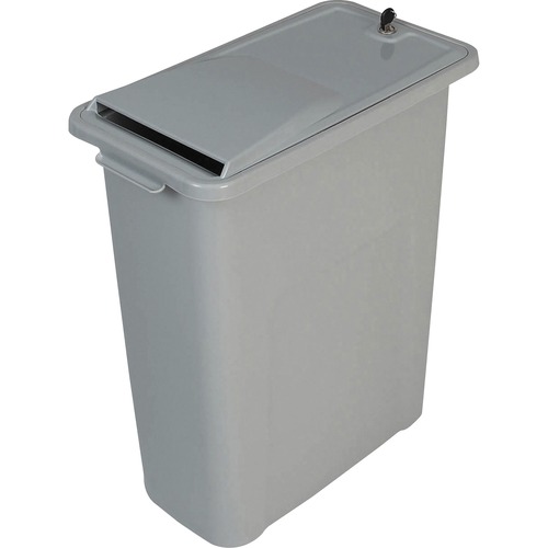 Bin, f/Shredding, Lockable, 11"x20"x30", Gray