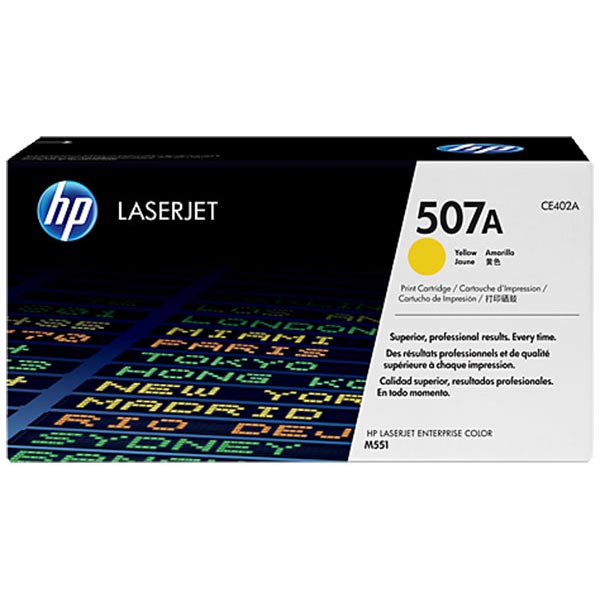 Hewlett-Packard  Toner Cartridge, HP507A, Yellow
