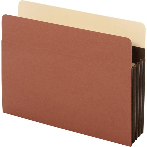 Heavy-Duty File Pockets, 1 Pocket, Letter, Redrope