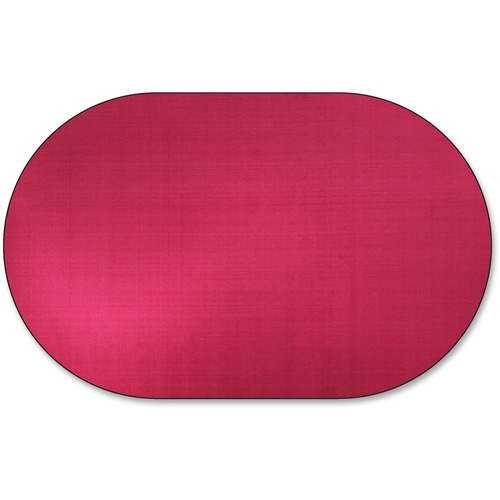 Solids Traditional Rub, Oval, 7'6x12', Oval, Cranberry