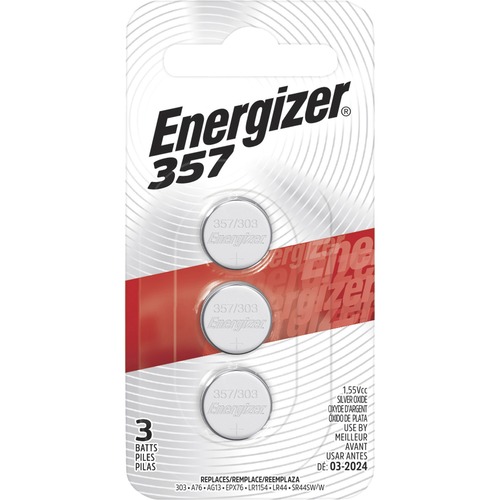 Watch/electronic Battery, Silvox, 357, 1.5v, Mercfree, 3/pk