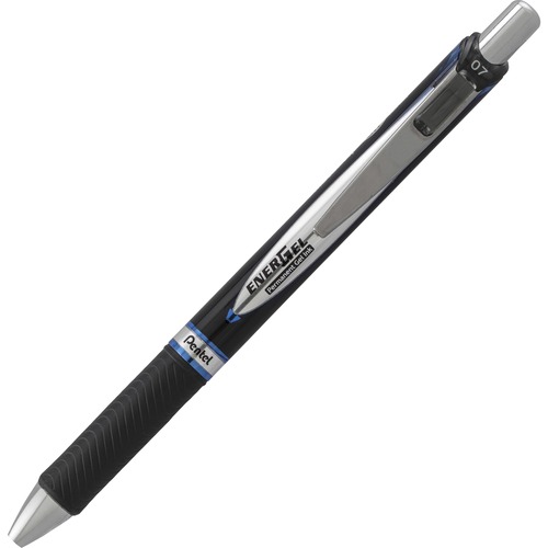 ENERGEL PRO PERMANENT GEL PEN, MEDIUM, 0.7 MM, BLUE INK, BLACK BARREL