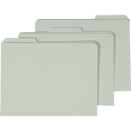 7530002868570, PRESSBOARD FILE FOLDER, 1/3 CUT, LETTER, LIGHT GREEN, 100/BOX