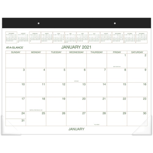 TWO-COLOR DESK PAD, 22 X 17, 2019