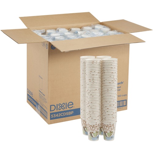 Dixie Foods  Hot Cups, Insulated Paper, 12oz, 160/PK, 6/CT, Multi