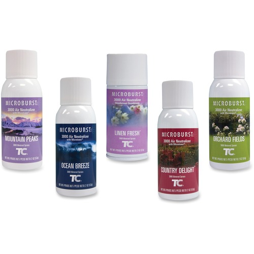 Microburst 3000 Air Freshener Refill, Variety Pack, 2 Oz Aerosol