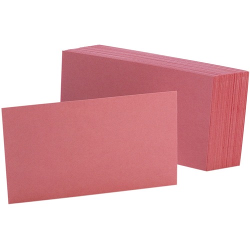 Unruled Index Cards, 3 X 5, Cherry, 100/pack